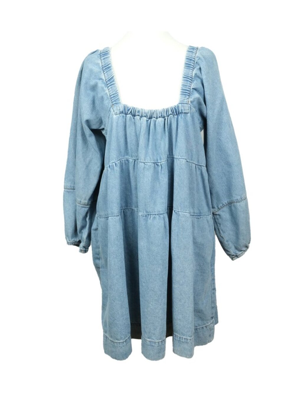 Light Blue Denim Babydoll Dress - Picture 10 of 13